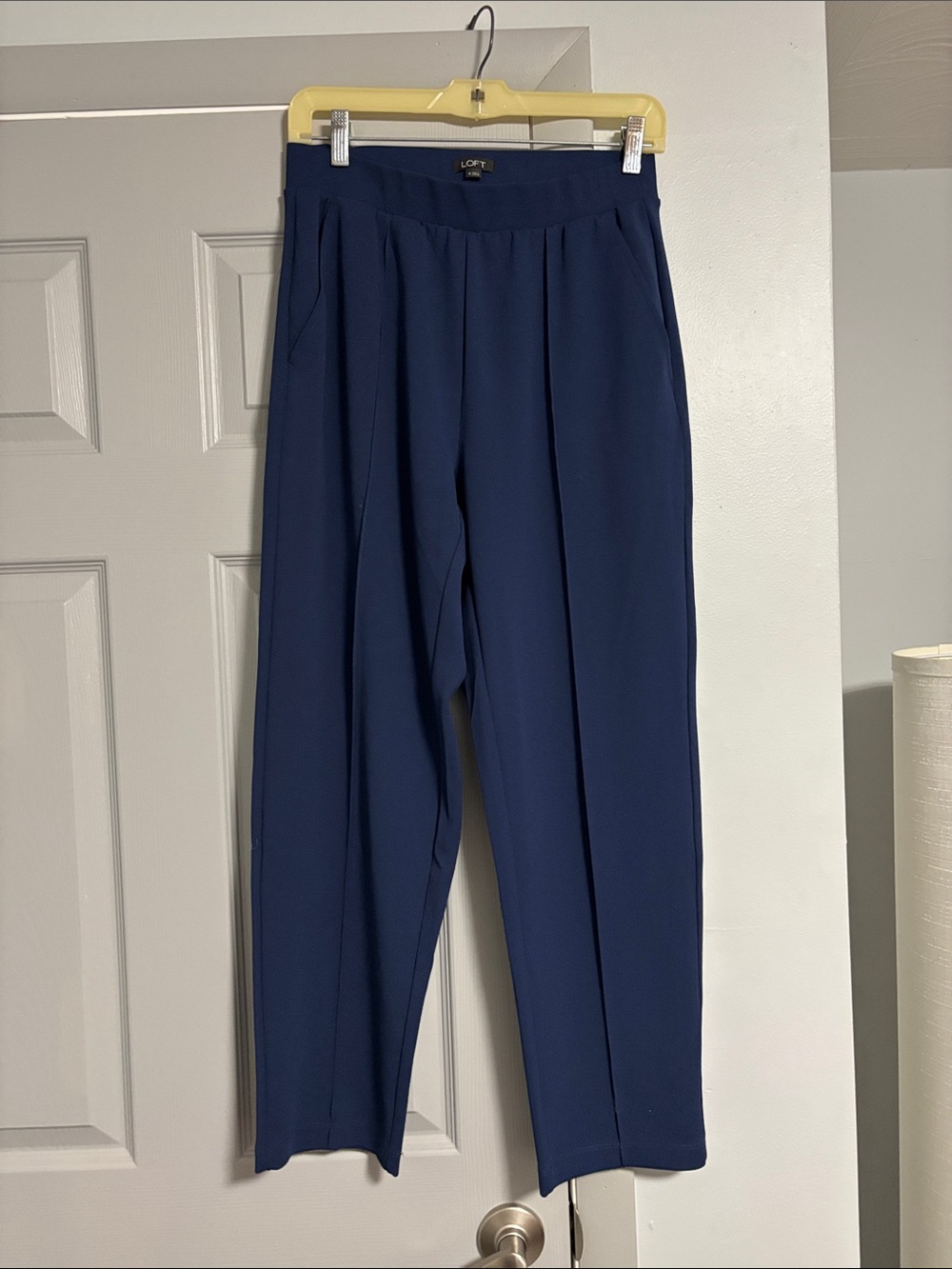 LOFT Men's Dark Blue Pleated Dress Pants